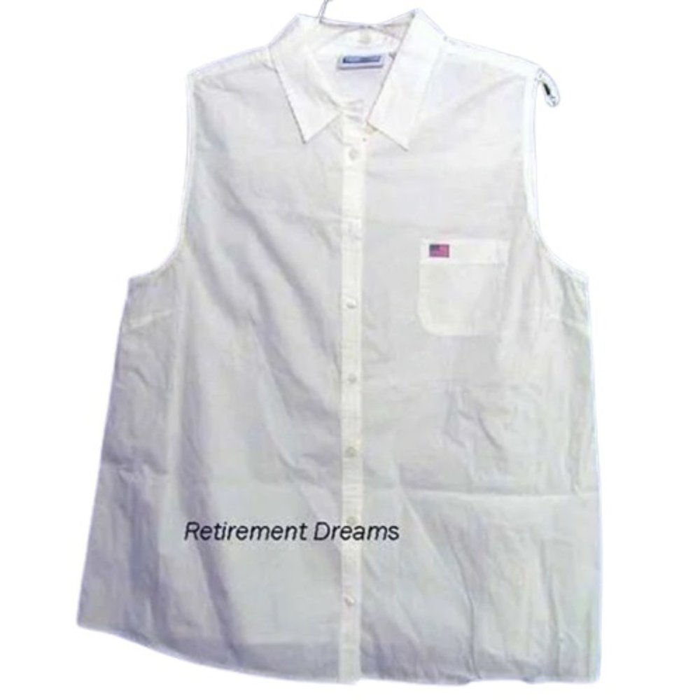 MATERNITY M Top Shirt NEW NURSING US Flag Pocket - Picture 1 of 3